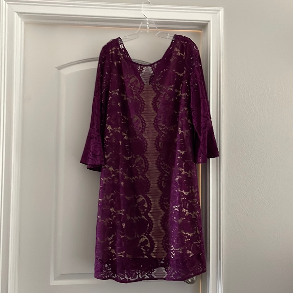 Beautiful lace overlay dress!